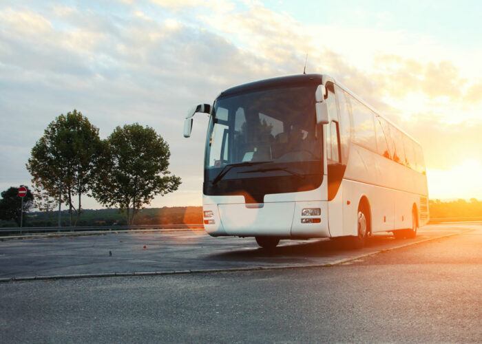 bus-parked-on-the-road